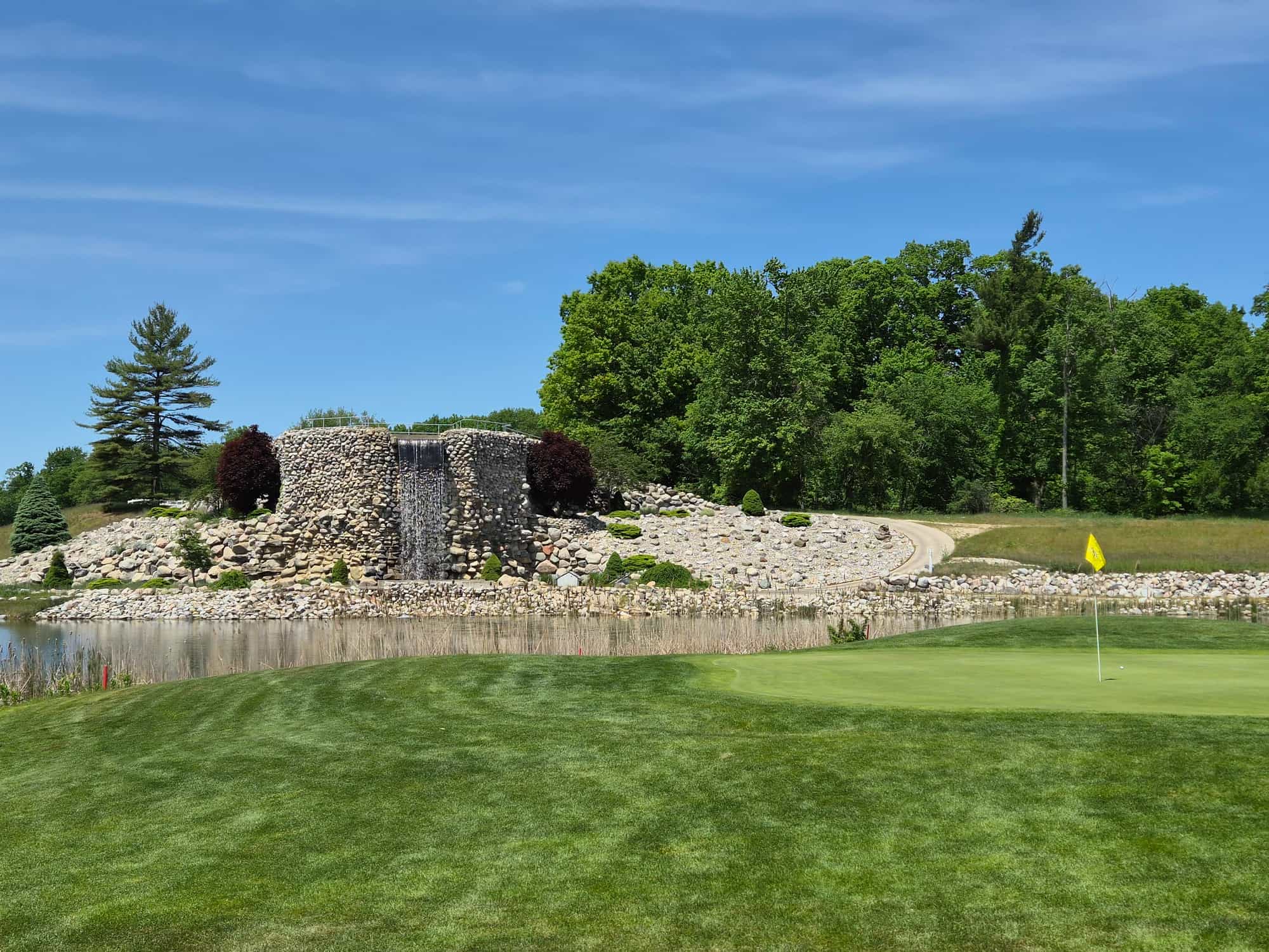 A golf course ready for play